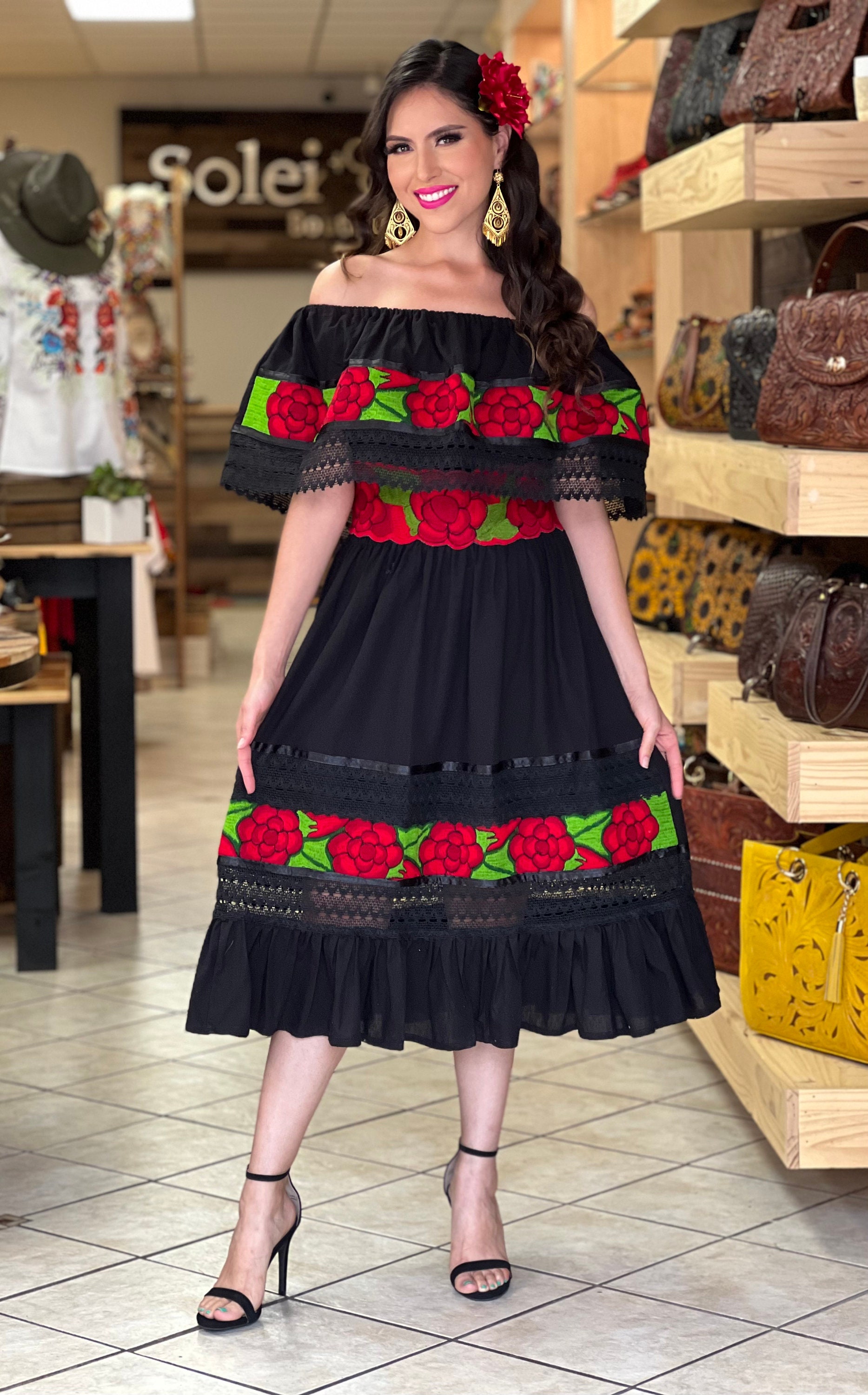Vestidos Bordados Mexicanos - Etsy Vestidos Bordados Mexicanos - Etsy