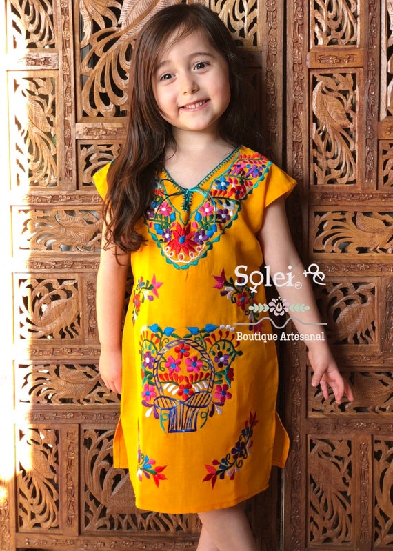 Girl mexican embroidered best sale dress