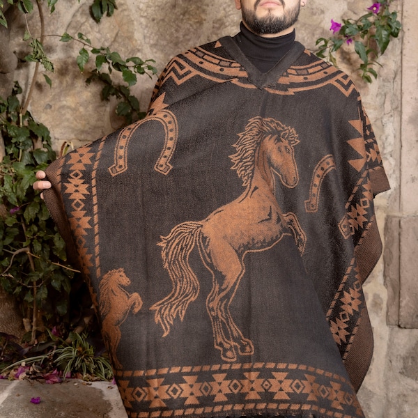 mens shawl poncho