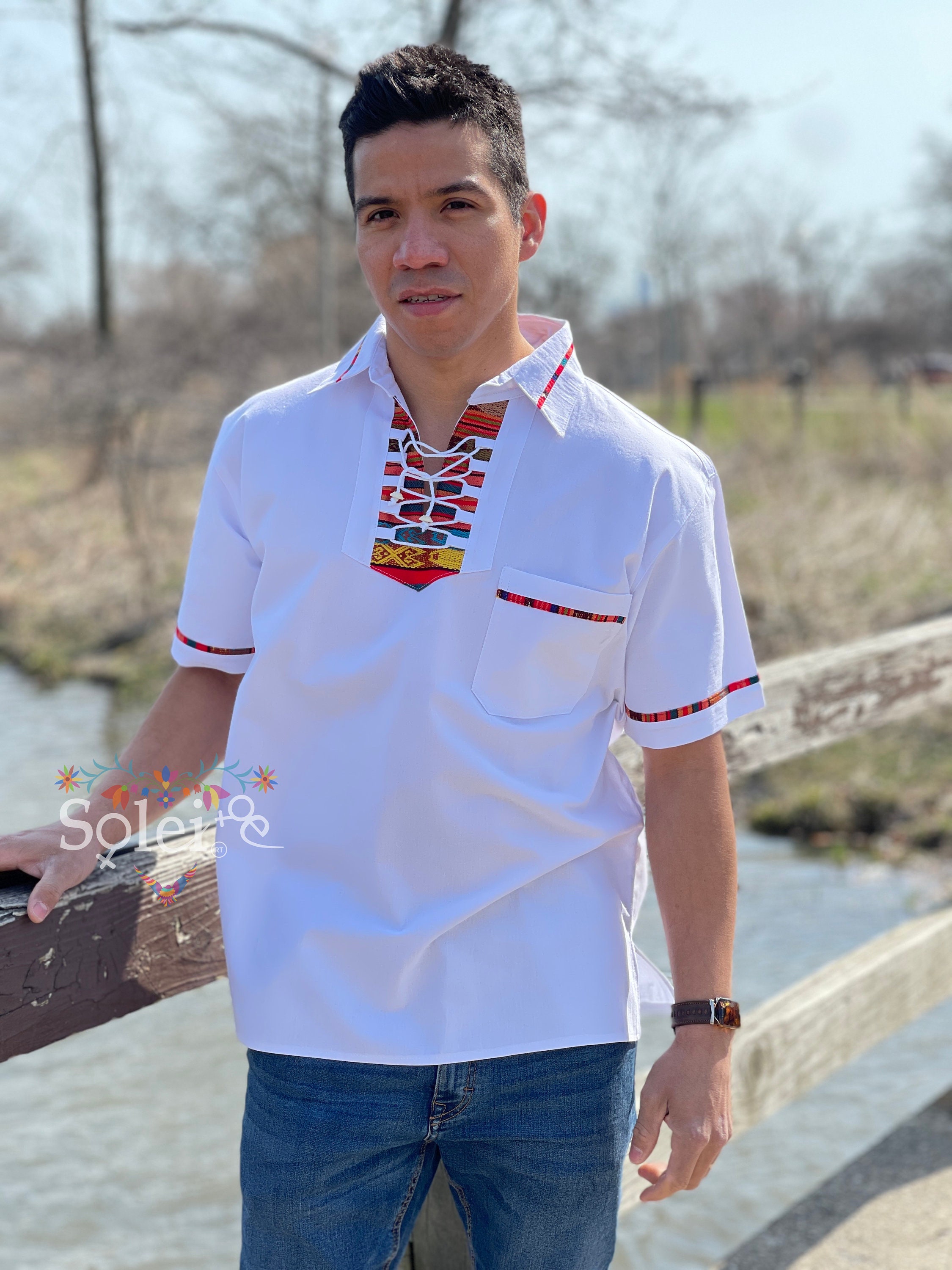 Mens Mexican Traditional Shirt. Guayabera for Men. Formal Etsy