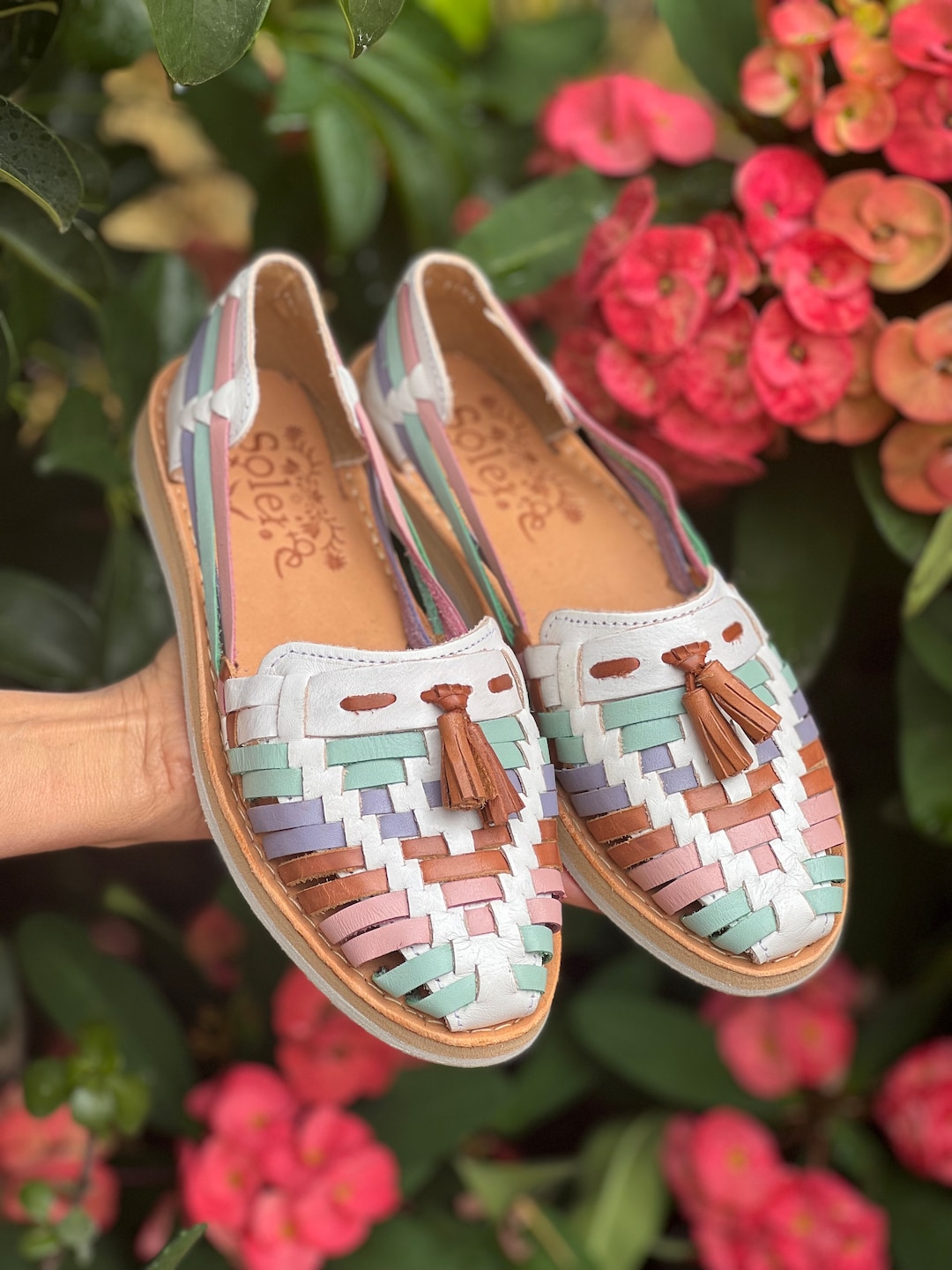 mexican leather huaraches women's