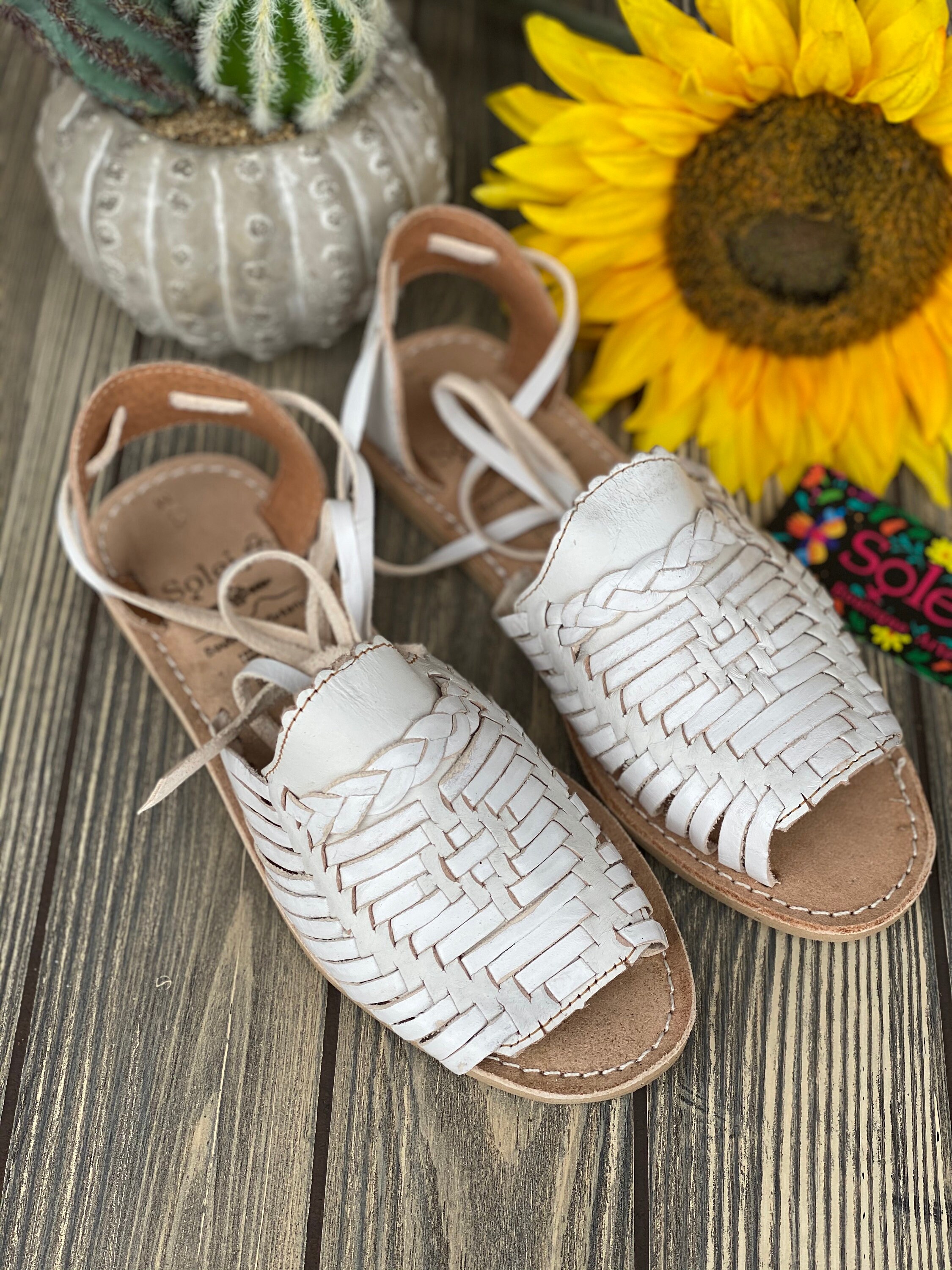 mexican lace up sandals