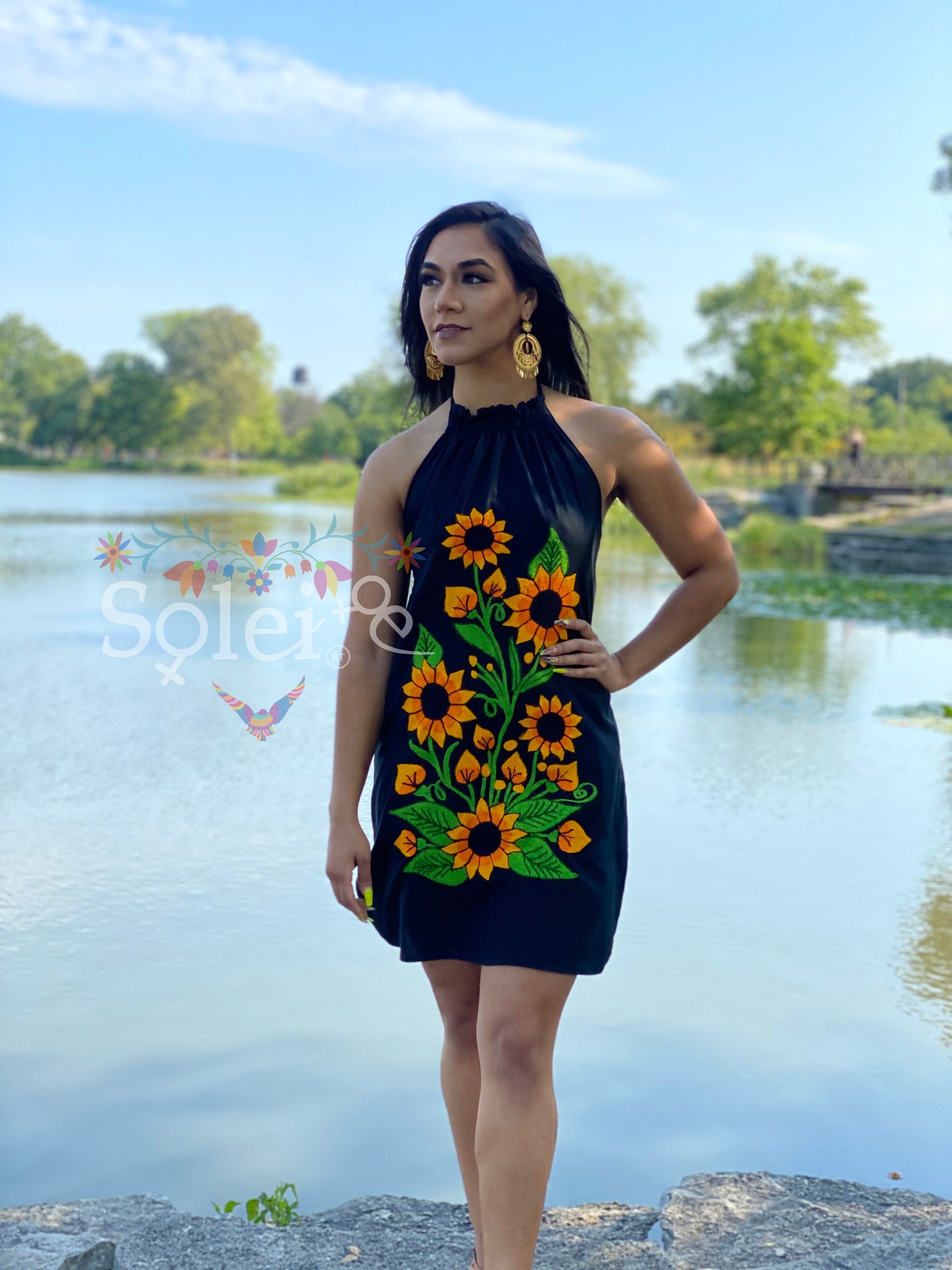 halter mexican dress