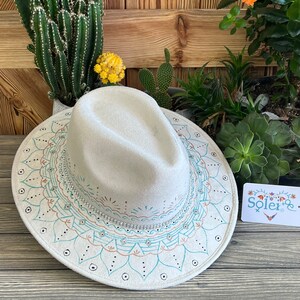 Artisanal Mexican Hand-Painted Hat Suede Black 603729