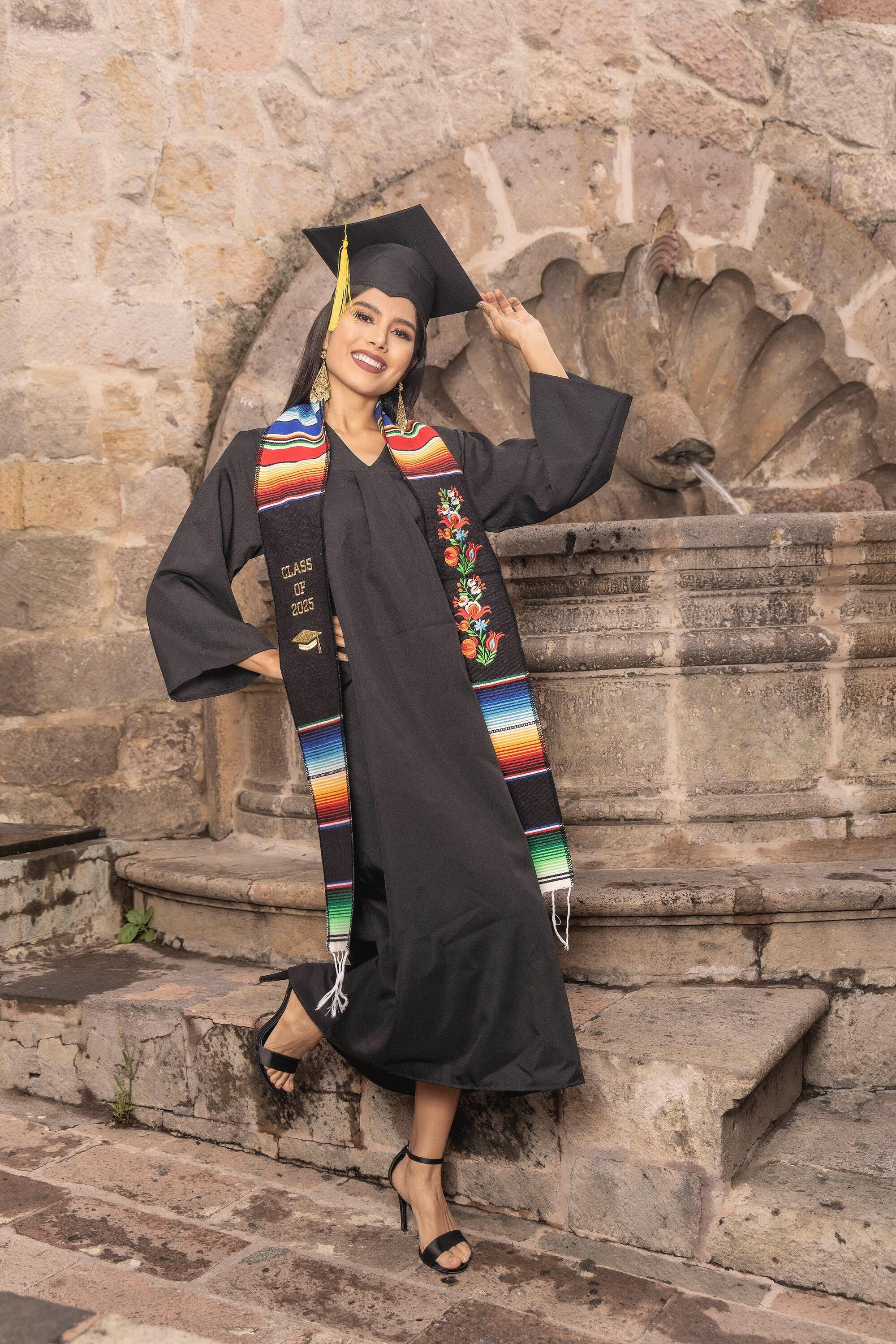 2025 Mexican Graduation Stole Sash. Mexican Serape Stole. Mexican Graduation.  Multicolor Graduation Stole. Mexican Themed Graduation Stole. - Etsy