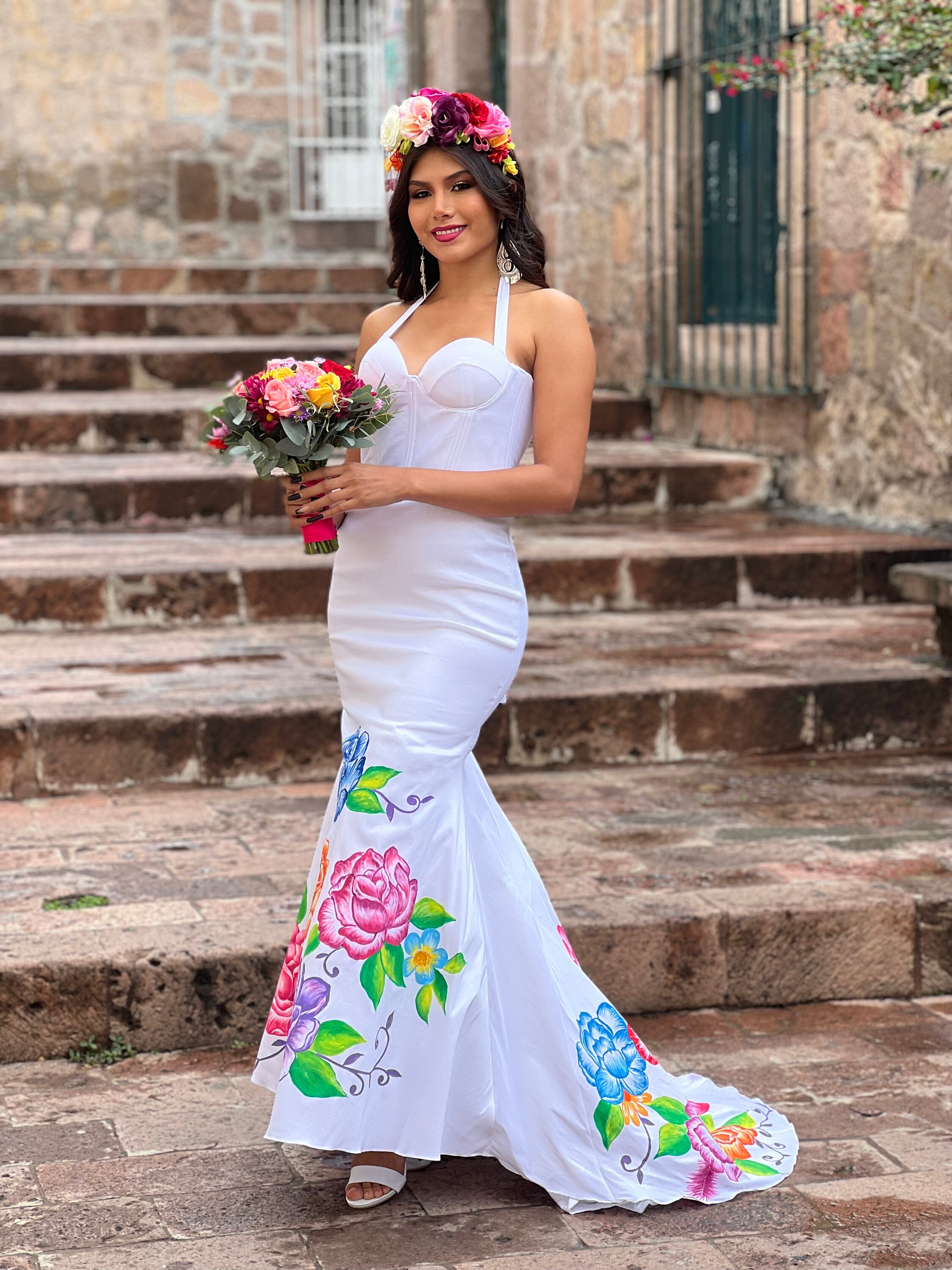 Mexican mermaid wedding dress sales