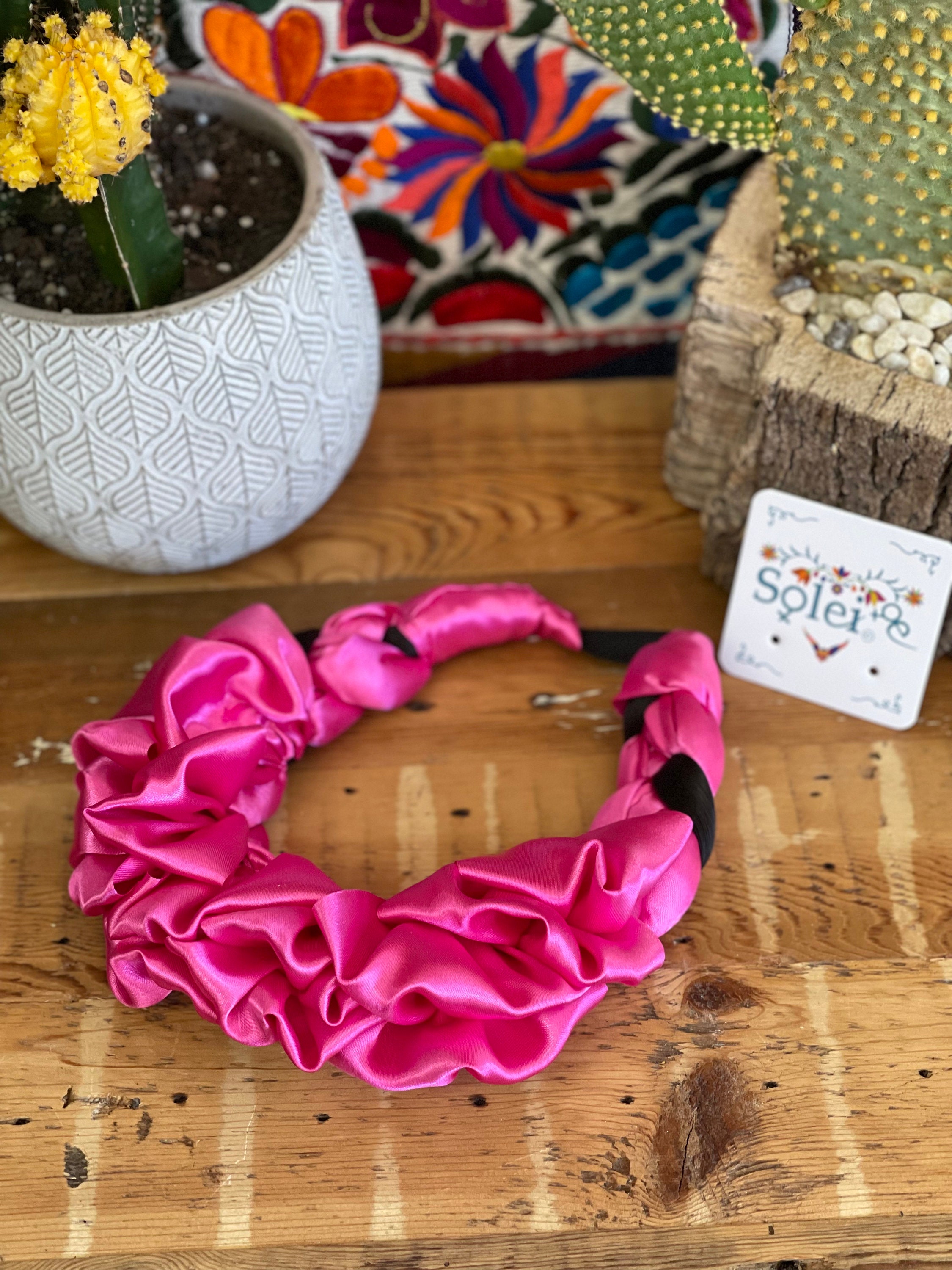 Braided Ribbon Hair Piece. Satin Hair Tie. Decorative Braided Etsy