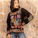 Mexican Knit Sweater Multicolor Ethnic Sweater Pullover Artisanal