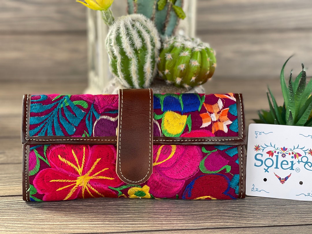 Cartera bordada mexicana hotsell