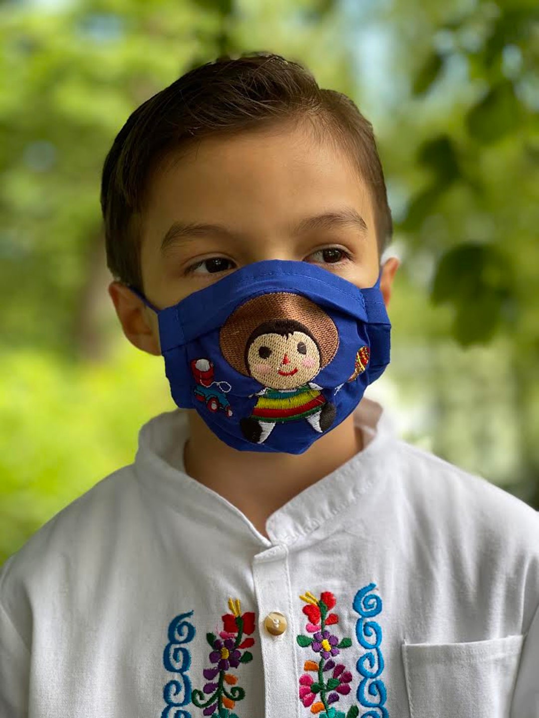 Kids Embroidered Face Masks. Mexican Face Mask. Reusable Face Mask. Cute Face Mask. Boys Face