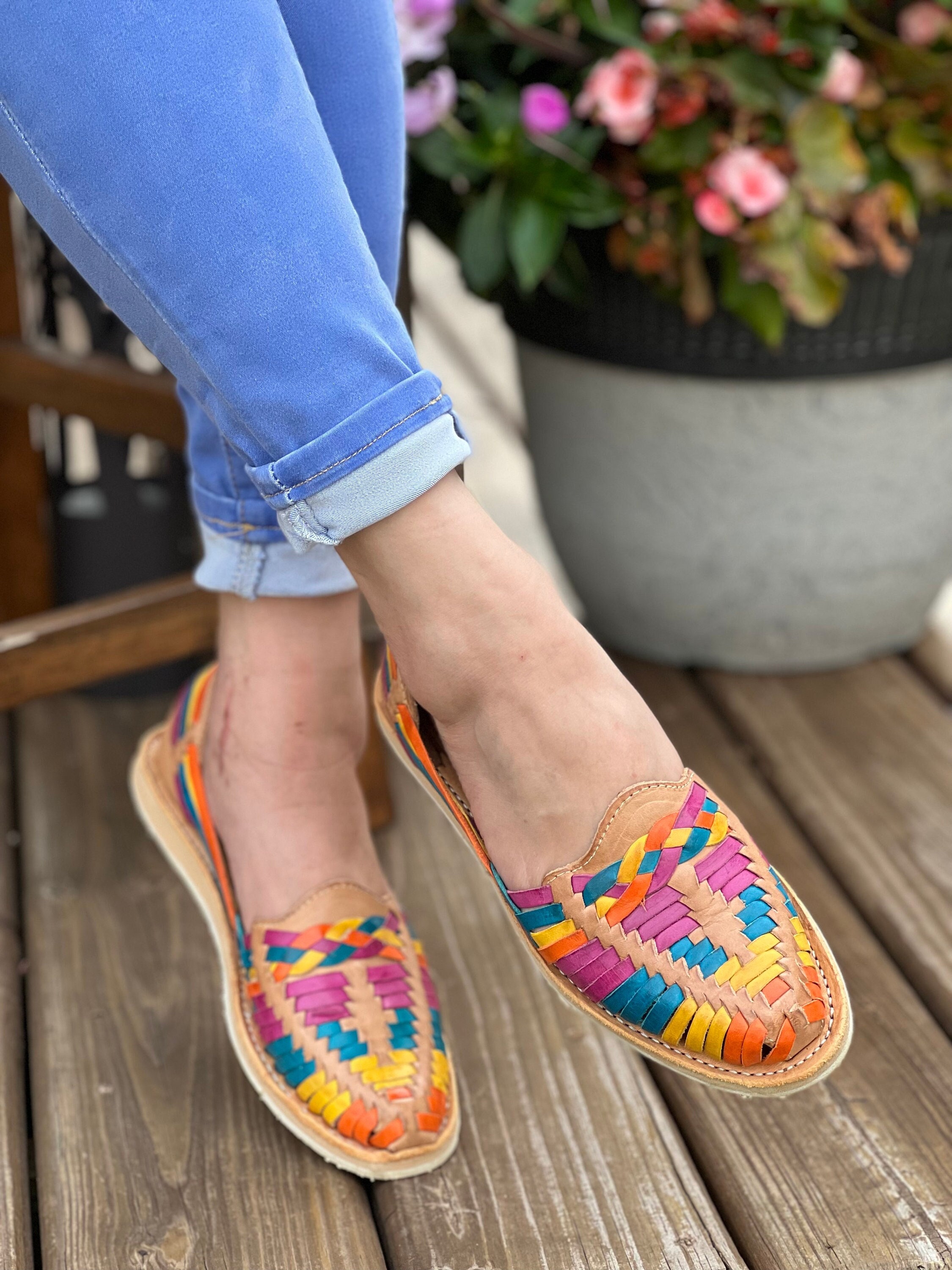 Huarache Megan Mexicano. Zapato Mexicano de Etsy España