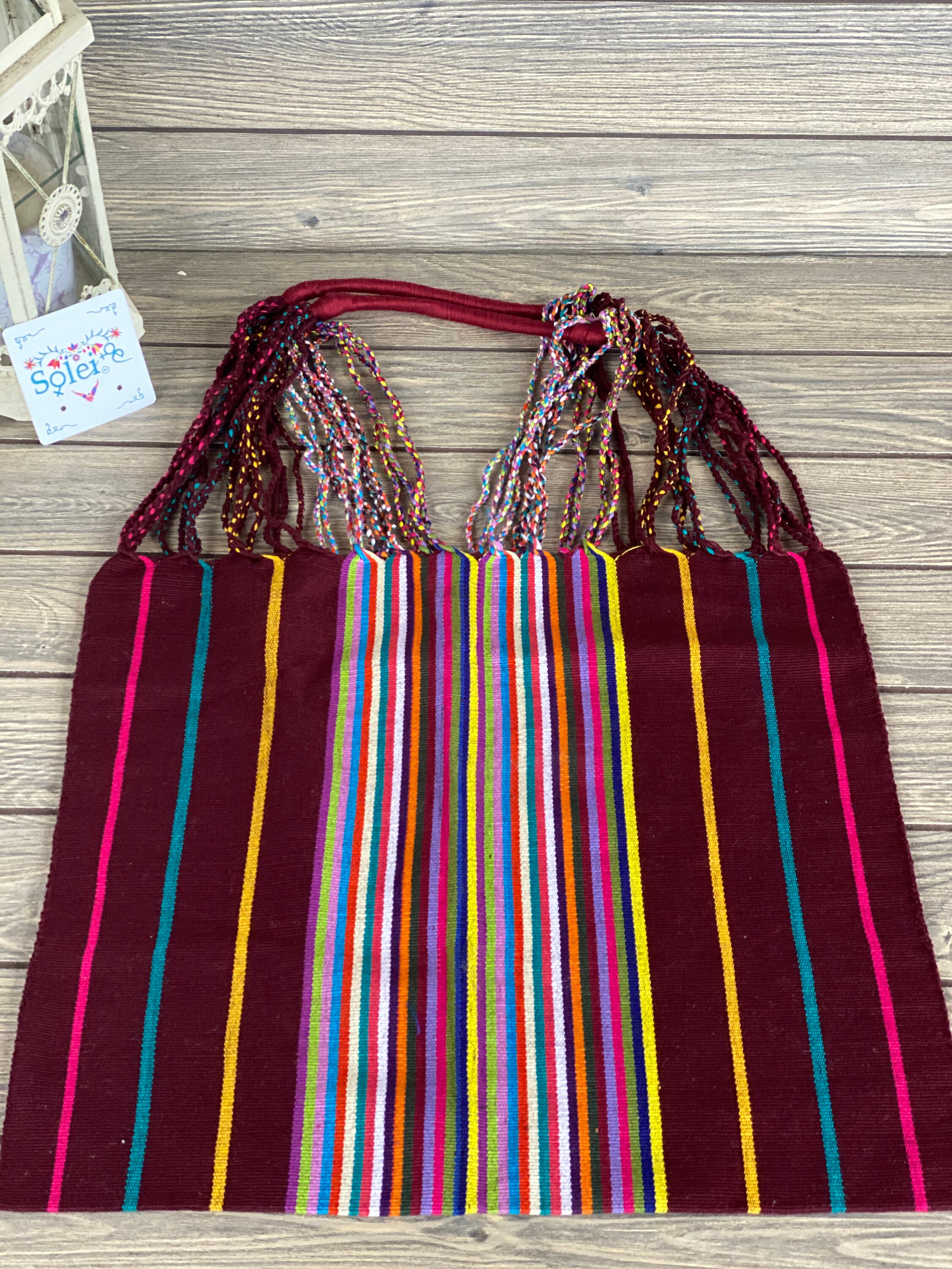 Striped Mexican Bag. Mexican Traditional Embroidered Bag. | Etsy