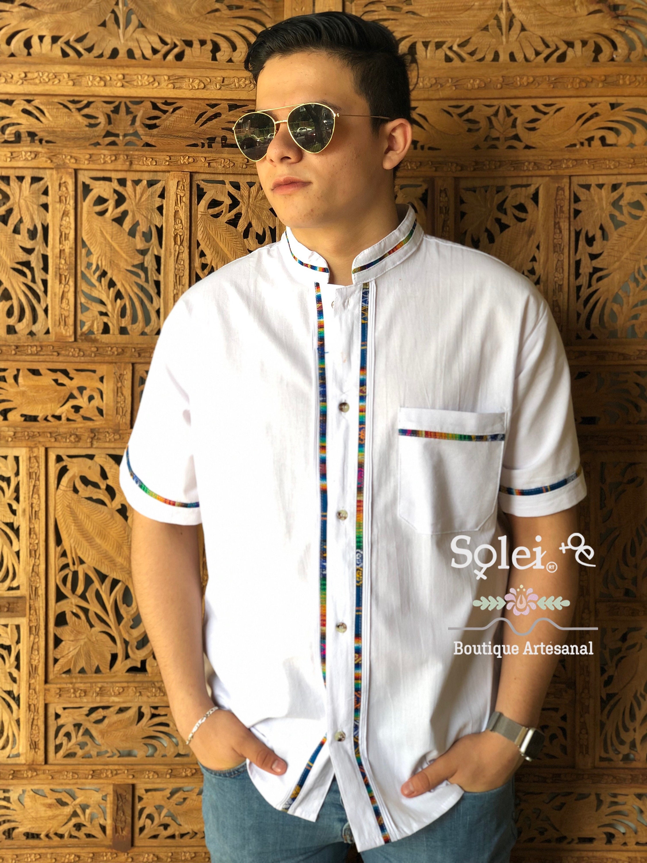 Mens Mexican Traditional Shirt. Guayabera for Men. Formal Button Up Shirt. Collared Shirt. Traditional Style. Fathers Day Gift.Gifts for Him