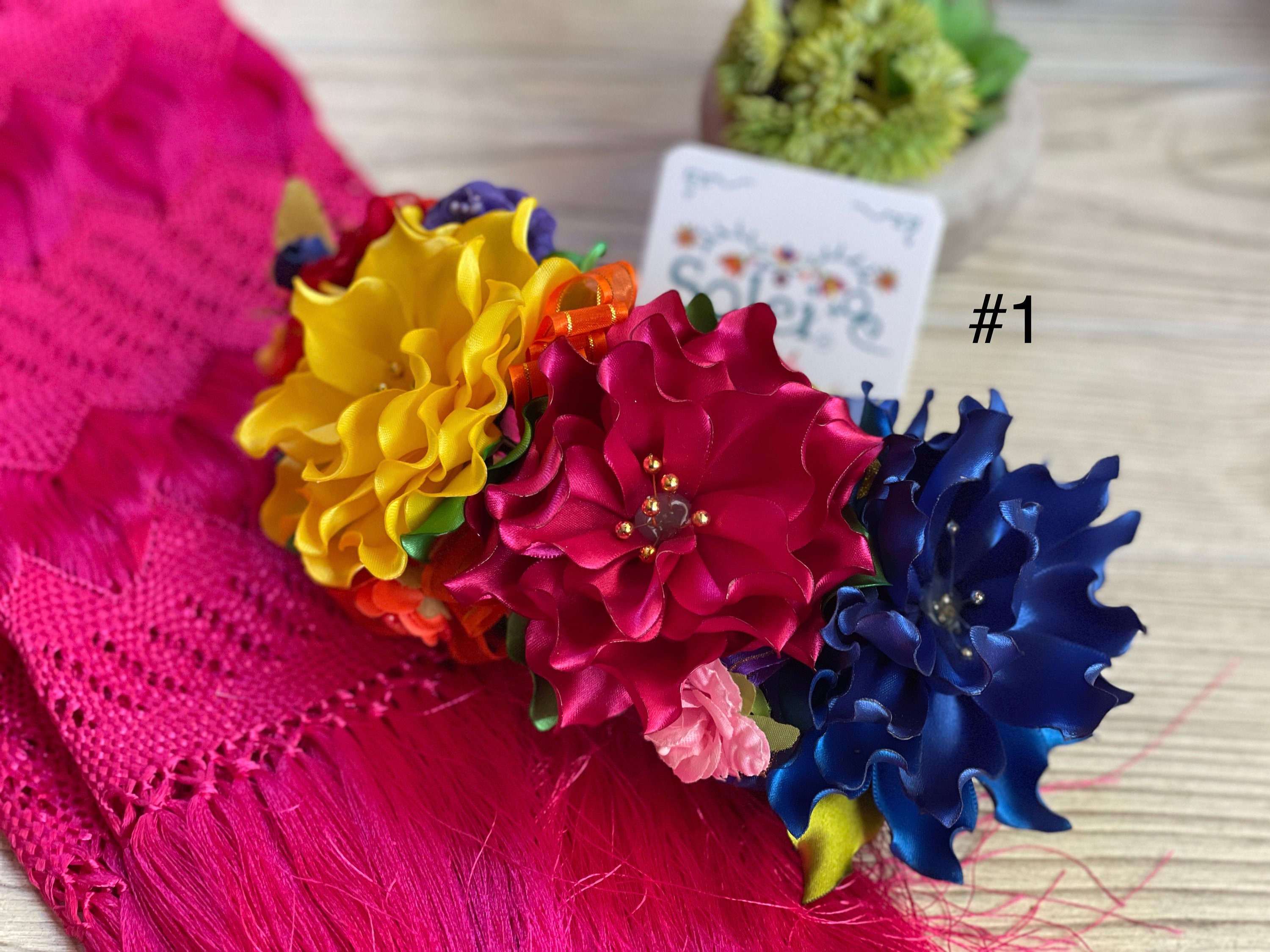 Traditional Mexican Floral Headpiece. Womens Flower