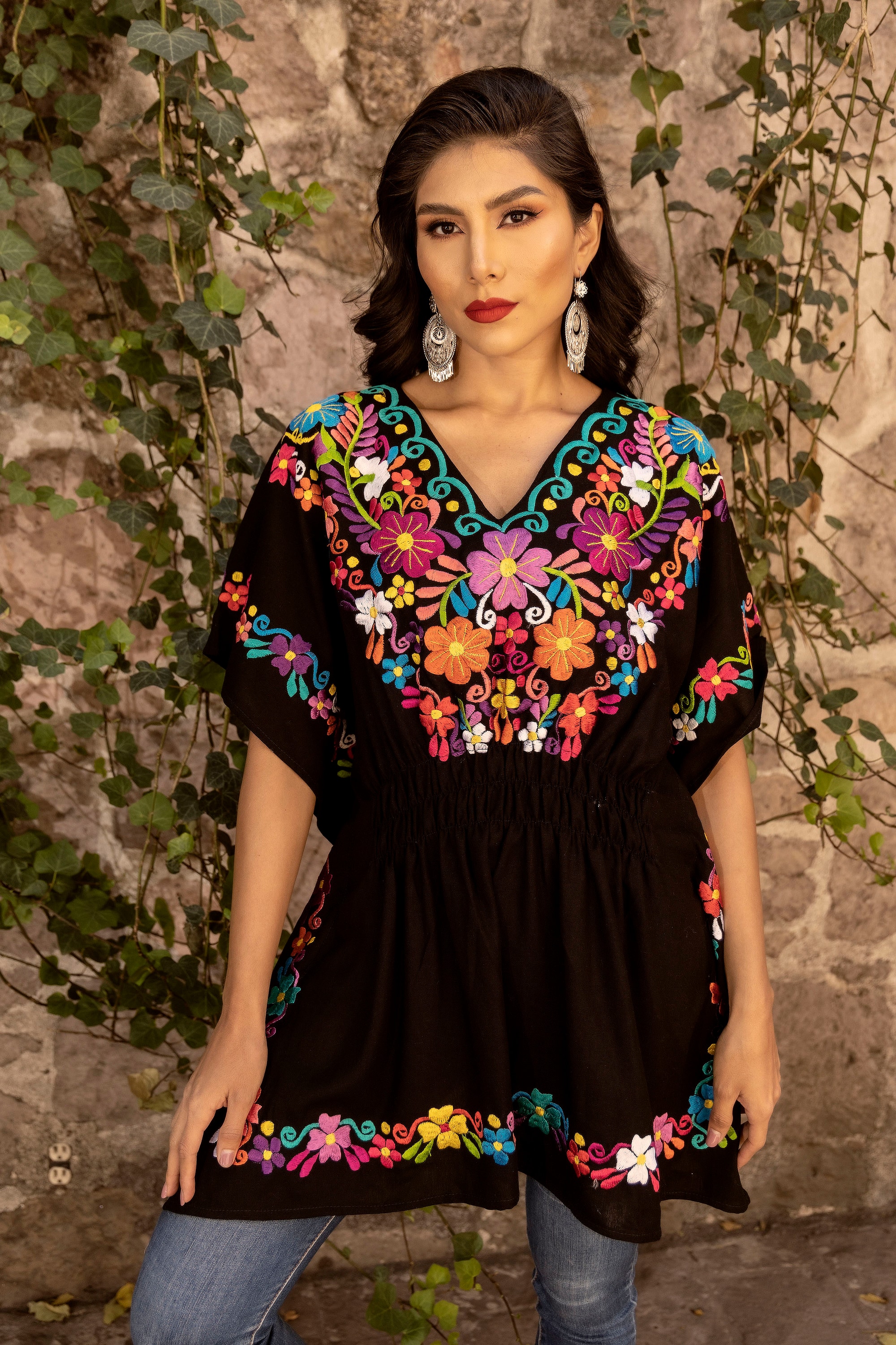 Traditional Mexican Blouse. Size S - 2X. Boho Chic. Artisanal