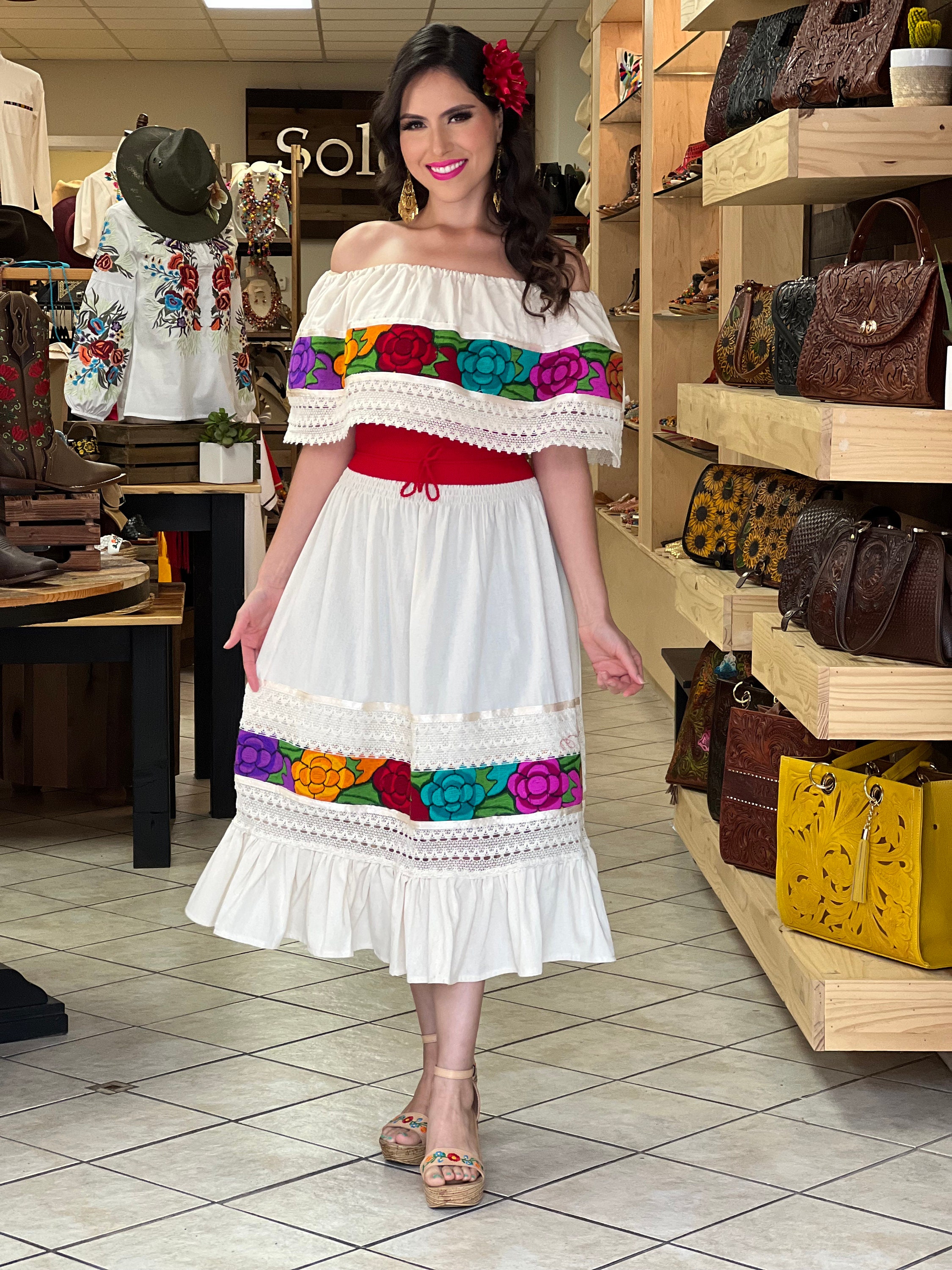 floral mexican dress