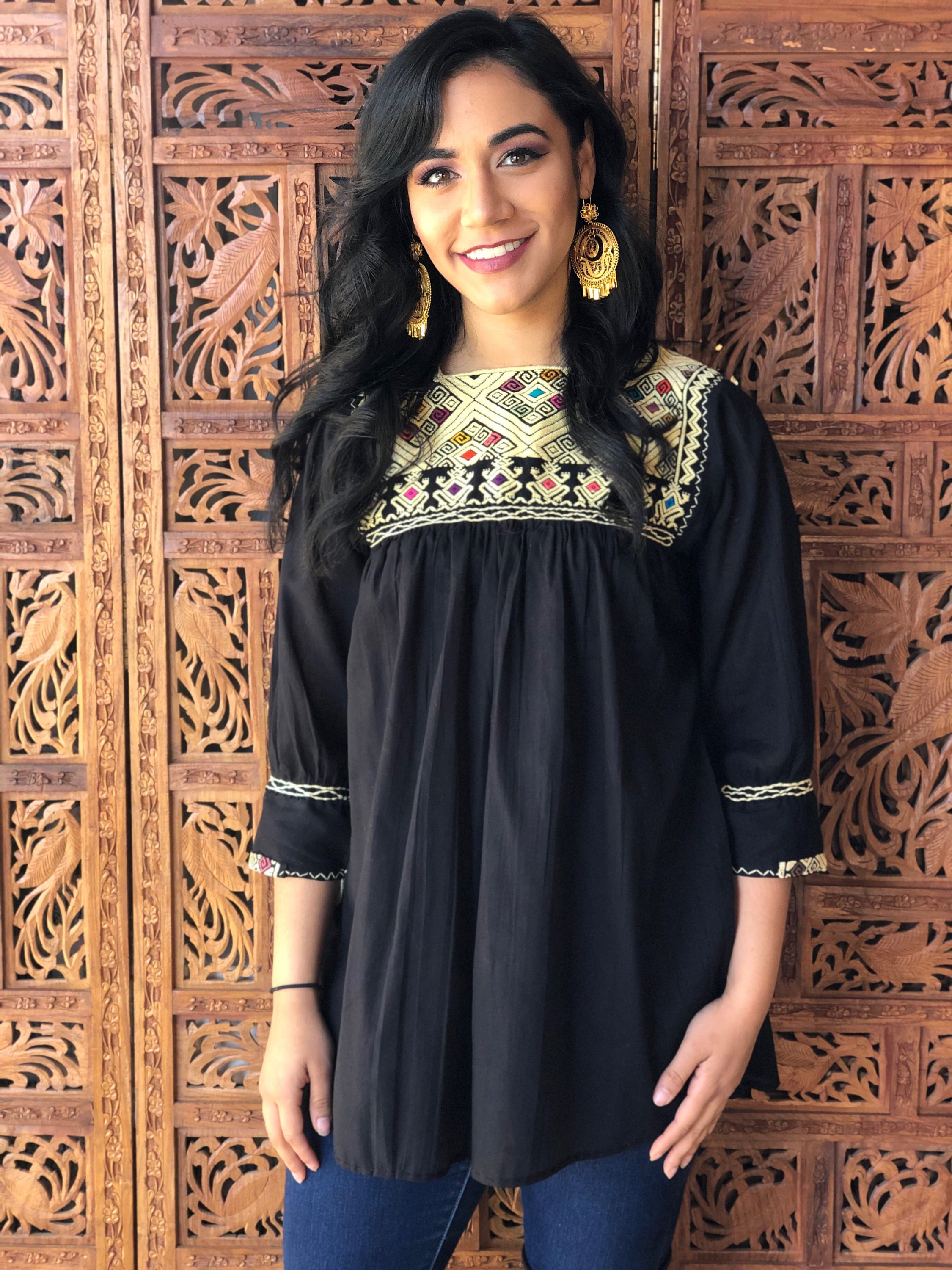 Hand Embroidered Larrainzar Blouse 