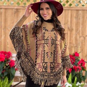 Capa Artesanal Mexicano Unisex. Poncho Mexicano con Mangas. Capa ...