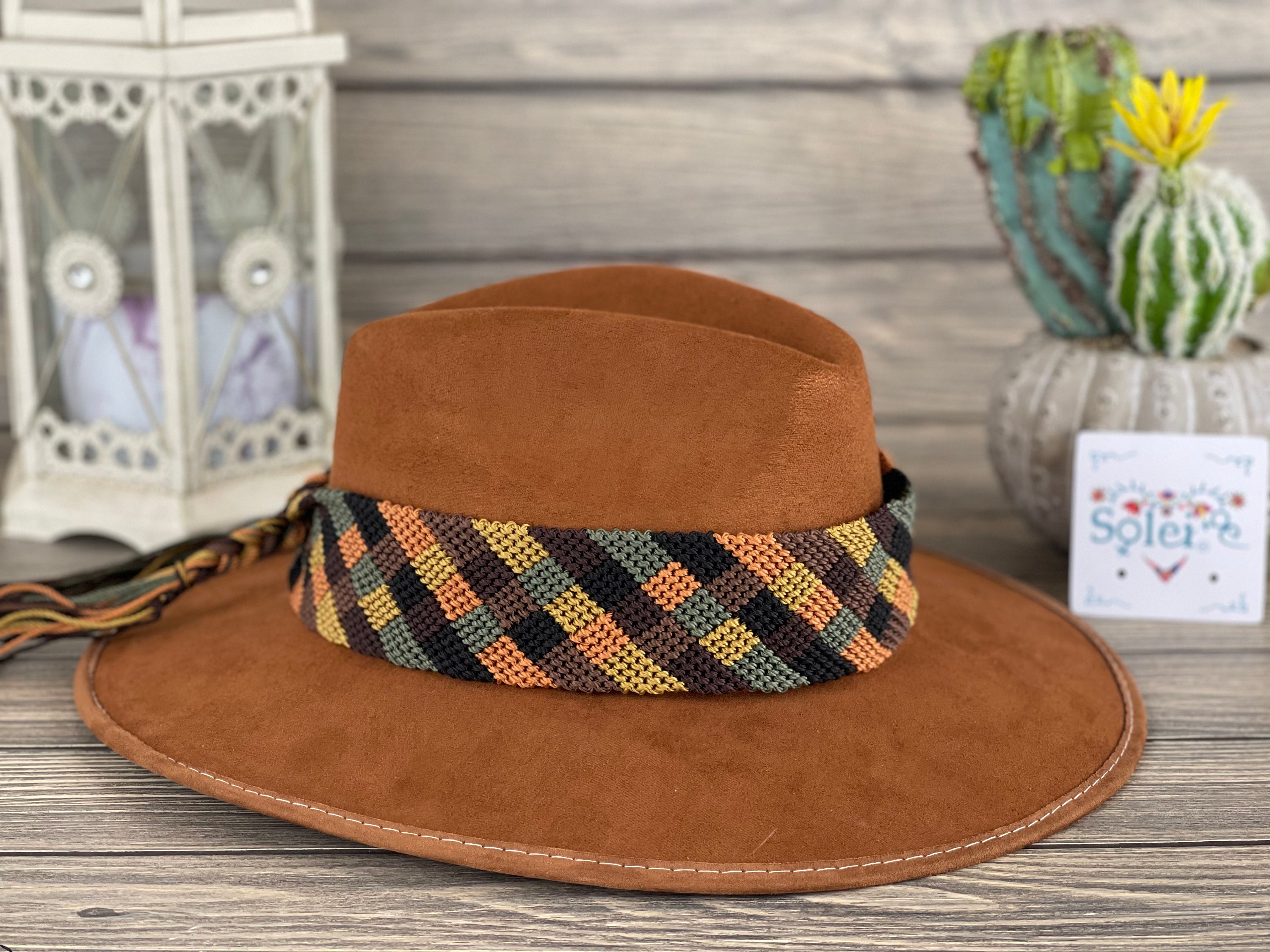 Mexican Hat With Braided Band. Suede Hat With Artisanal Band  display picture 1