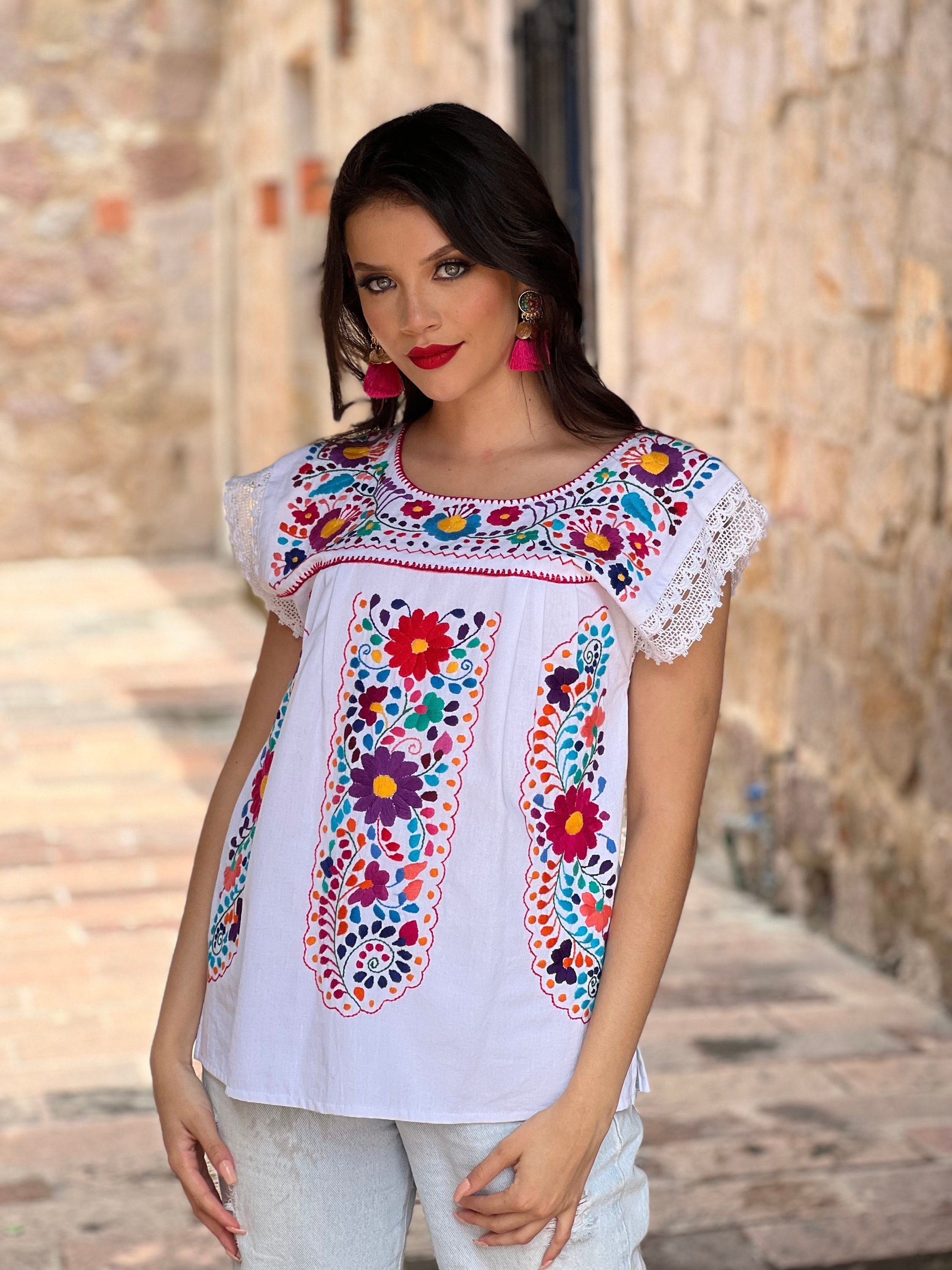 Women's Boho Peasant Blouse - Intricate Ethnic Designs / Elbow