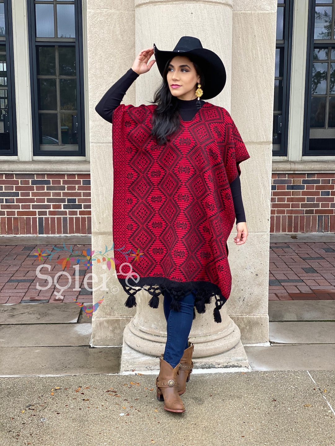 Mexican Full Body Poncho. Artisanal Mexican Poncho