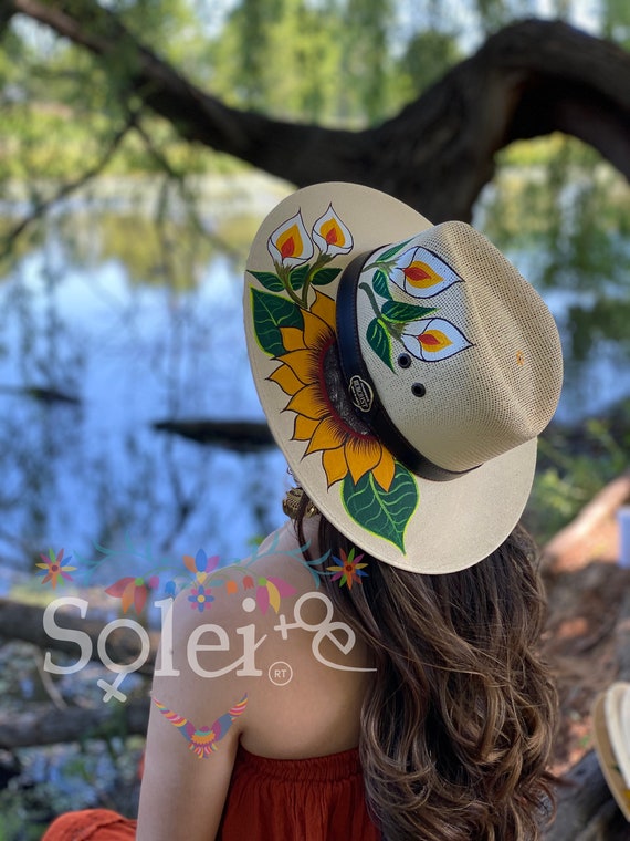 Sombrero Artesanal Mexicano. Sombrero Pintado a Mano. Sombrero - Etsy México