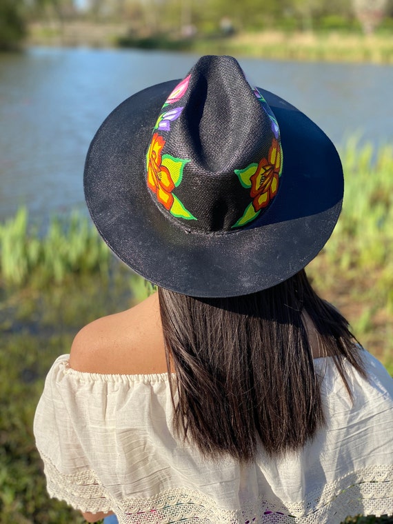 Mexican Artisanal Hat. Hand Painted 