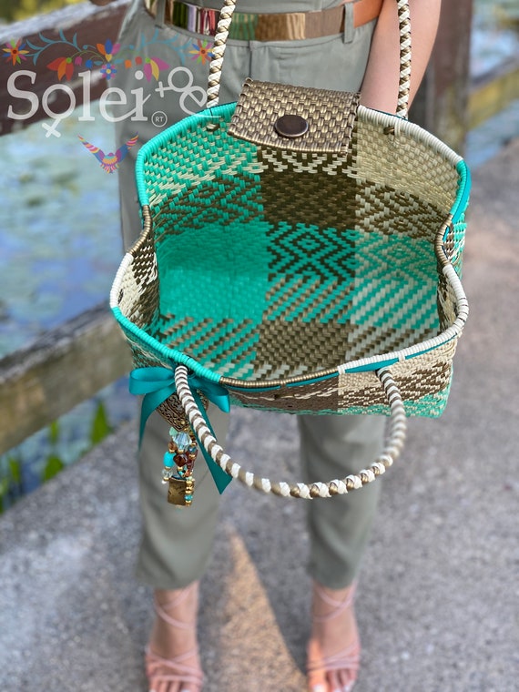 Mexican Handbag. Recycled Plastic Bag. Mexican Bag With 