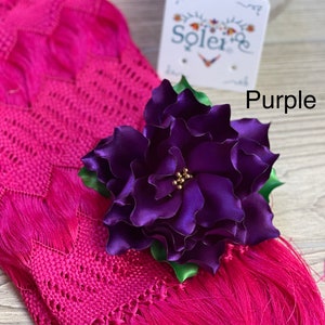 Traditioneller mexikanischer Blumen Haarschmuck. Frauen Blumen Kopfschmuck.Traditionelle mexikanische Accessoires. Mexikanische Folklore Purple