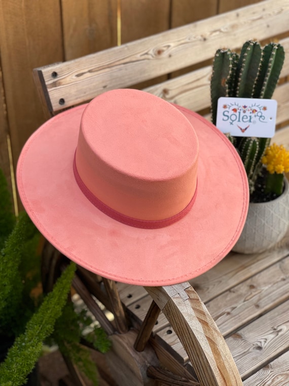 Mexican suade cordobés hat Wide Brim Fedora Hat in Fuchsia Mexican Suede Cordobes Hat: Artisanal Fedora - Etsy Hong Kong main image 3