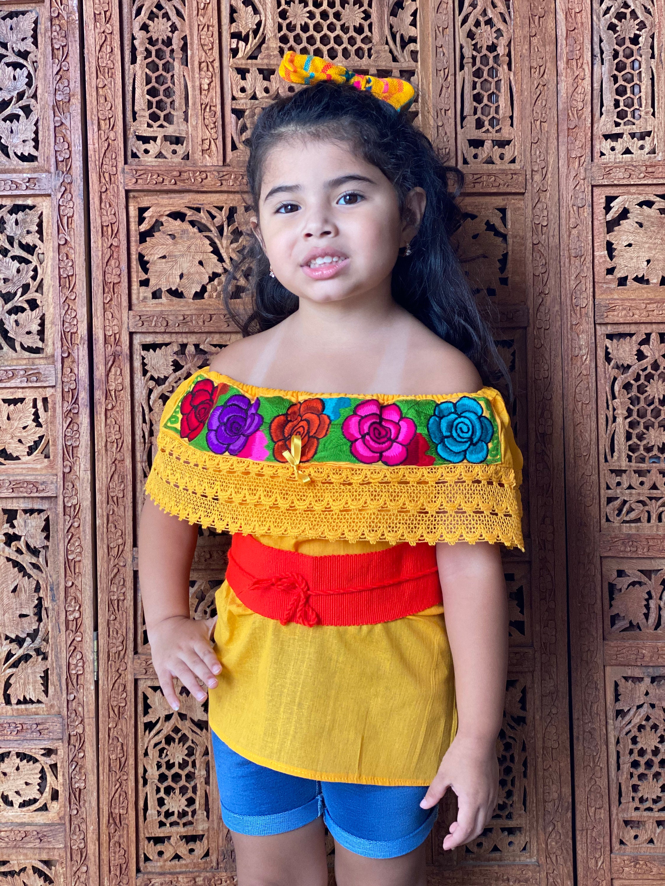 メキシコ 花柄刺繍のオフショルダートップスの通販 by MEX shop