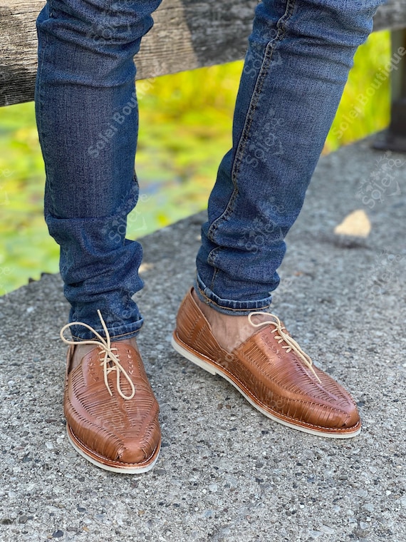 Huarache Artesanal Para Hombre. Mexicano de Cuero.