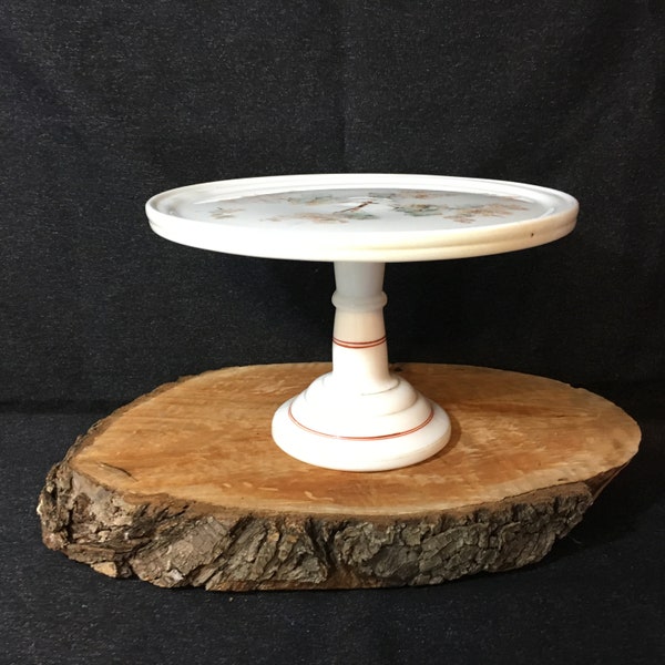 Vintage Milk Glass Cake Plate/Stand