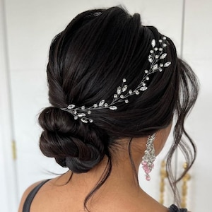 Bridal hair vines Crystal headpiece for bride Rhinestone headpieceBridal headpiece Wedding headpiece Bridal hair vine Jeweled headpiece