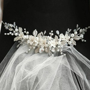 Bridal hair piece Floral hair comb Floral hair piece Flower hair comb Pearl hair comb Wedding hair piece Bridal hair pieces Bridal hair comb