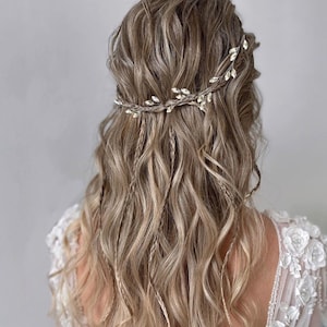 Enredadera de pelo nupcial Tocado Boho Pieza de pelo Boho Pieza de pelo nupcial Accesorios para el cabello de boda Pieza de pelo de boda Tocado nupcial Pelo de cristal imagen 2