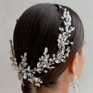 Crystal headpiece for bride Rhinestone headpiece Bridal hair piece Bridal headpiece Wedding hair piece Wedding headpiece Bridal hair vine