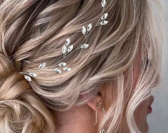 Enredadera de pelo nupcial Tocado Boho Pieza de pelo Boho Pieza de pelo nupcial Accesorios para el cabello de boda Pieza de pelo de boda Tocado nupcial Pelo de cristal