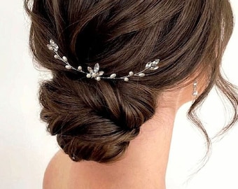Simple pearl hair pin Bridal hair pins Bridal hair piece Wedding hair piece Wedding hair pins Bridal hair pieces Crystal hair pins
