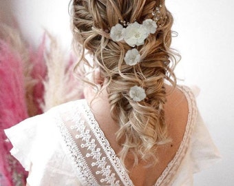 Bridal hair pins Floral hair pins Bride hair piece Pearl hair pins Boho hair pins Rose gold hair pins Bridal hair piece Wedding hair pins