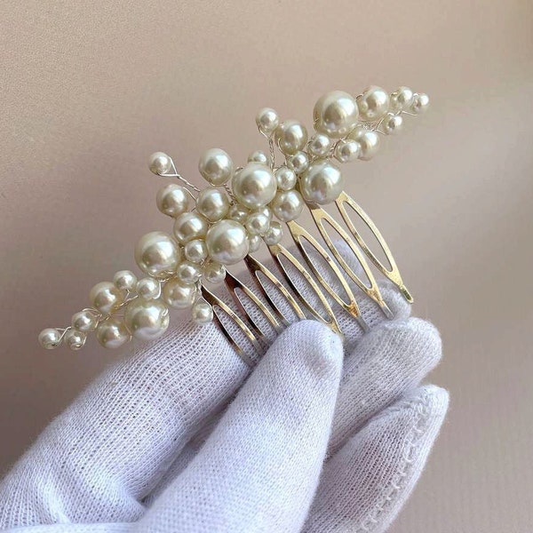 Premium pearl hair comb Bridal hair comb Wedding hair piece Bridal head piece Wedding hair accessory Bridal hair piece Hochzeit haarschmuck