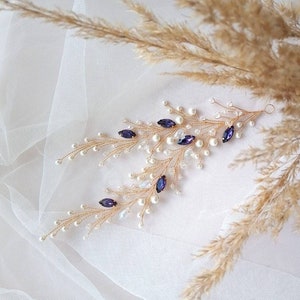 Purple hair piece Purple hair accessories Purple head piece Violet hair piece Bridal hair piece Amethyst hair piece Purple jewelry set