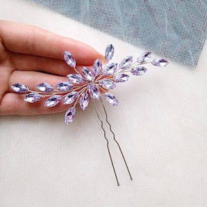 Purple hair pin Lavender hair pin Lavender hair comb Bridal hair piece Purple hair accessory Lilac hair piece Lilac hair pin Lilac jewelry