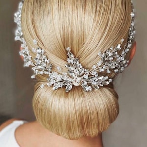 Bridal headpiece for bride Bridal hair vine Bridal hair piece Wedding headpiece rhinestone Wedding hair piece Wedding hair accessories