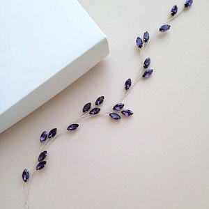 Purple hair vine Purple headpiece Purple hair piece Lavender hair piece Purple jewelry Amethyst jewelry Hair accessories Bridal hair piece