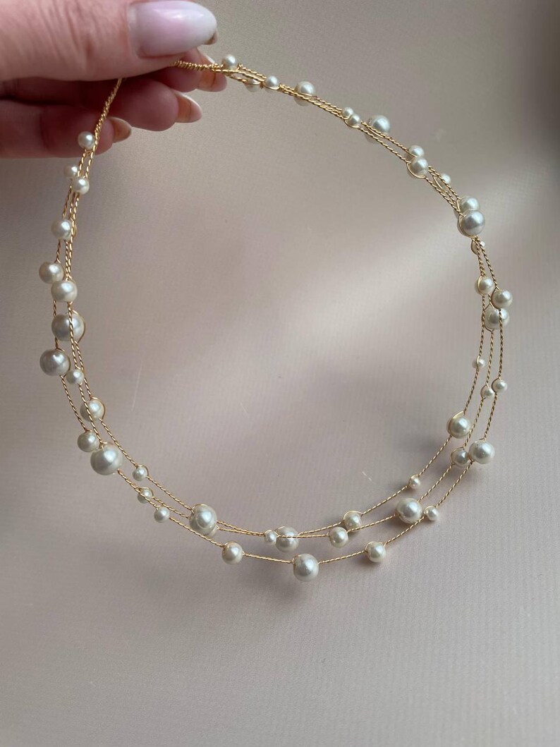 Pearl First Communion Headband – Flower Girl Tiara image 17