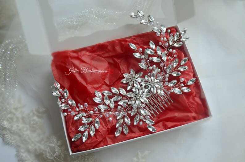 Bridal comb pearl Large hair comb Wedding hair pieces Bridal Etsy