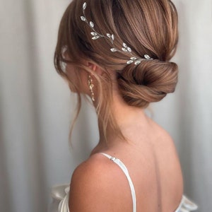 Enredadera de pelo nupcial Tocado Boho Pieza de pelo Boho Pieza de pelo nupcial Accesorios para el cabello de boda Pieza de pelo de boda Tocado nupcial Pelo de cristal imagen 5