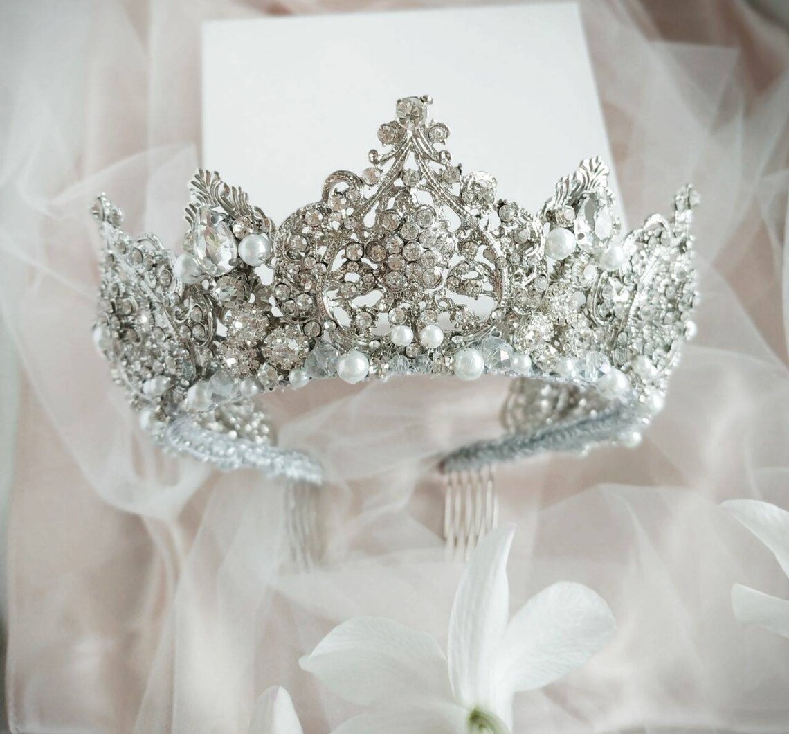 Couronne Et Écharpe 40e Anniversaire Femme - Couronne Cristal Reine Avec Écharpe Rouge