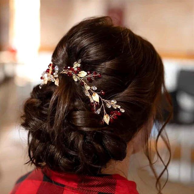 Trendy Crystal Bridal Crown fascia per capelli Party copricapo rosso fatto a mano diademi argento blu accessori per capelli da sposa copricapo nero